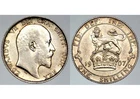 SCARCE 1907 KING EDWARD VII GREAT BRITAIN SILVER SHILLING COIN