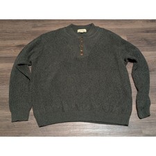 Cabelas Sweater Mens XLHenley Fisherman Chunky Knit Outdoor Utility Gorpcore
