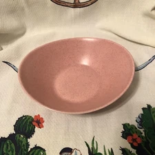 Vintage Metlox Vernon Ware Tickled Pink serving bowl 1950s MCM - 7.5 Inches