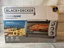 Black & Decker Crisp N Bake 1500W 6 Slice Stainlesss Steel Toaster Oven NEW