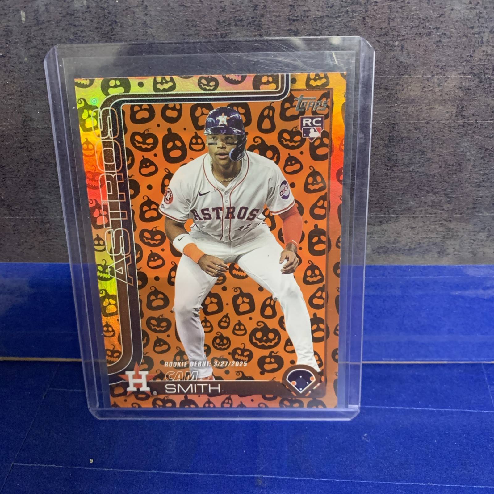 2025 Topps Update Holiday Jack O'Lantern Foil Cam Smith (RC) #US45 Astros