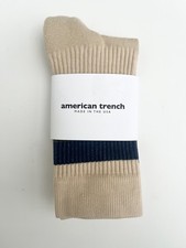 American Trench Sol Crew Sock Khaki New