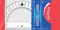 10 Bis 40X Maped Halb-Winkelmesser Cristal 180 Grad, 120 Mm - Spare Bis Zu 57%