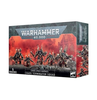 Warhammer 40k Chaos Terminator Squad 5 Miniatures Heavy Armor Weapons