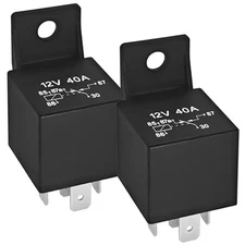 12V Starter Relay Switch 31506-79B 40A/30A (Pack of 2) - 5 Pin Motorcycle Re