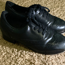 Capezio Women s Roxy Black Lace-Up Tap Dance Shoes w/ Metal Toe Heel Taps