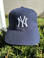 Vintage American Needle New York Yankees Wool Blend SnapBack Hat Cap Blockhead