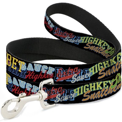 Dog Leash Slang Verbiage Stacked Black/Multi Color WIDE 1.5'' (US IMPORT)