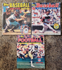 Topps 1982 1983 Baseball & 1984 Football - Lot of 3 Incomplete Sticker Albums