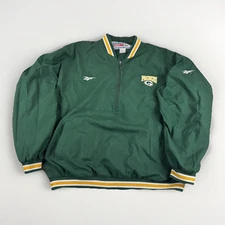 Reebok Pro Line Green Bay Packers 1/2 Zip Pullover Jacket Mens XL Football Coat