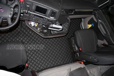 LKW Kunstleder Fußmatten für SCANIA S ab 2017 in Schwarz BEIFAHRERSITZ DREHBAR