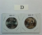 2013 P & D UNC Clad Kennedy Half Dollar Set in CB Flips -Free Shipping - D2