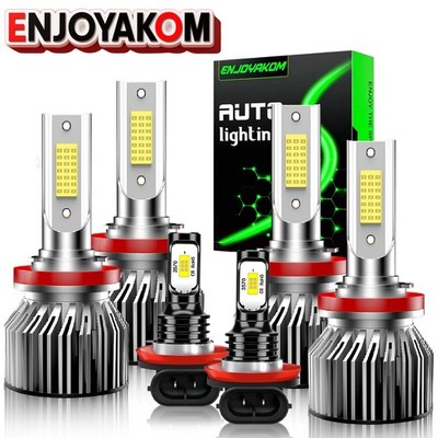 Front LED Headlights Hi/Lo + Fog Light Bulbs For Jeep Grand Cherokee 2018-2021