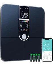 Smart Scales for Body Weight, Dual Screen Display Digital Bathroom Scale High...