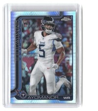 Elic Ayomanor Rookie 2025 Topps Chrome Prism Refractor