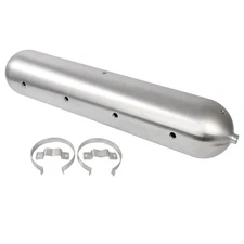 9 Port 5 Gallon Raw Aluminum Air Tank 33" Air Ride Suspension System