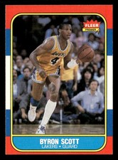 Byron Scott 1986-87 Fleer Rookie Card #99 Los Angeles Lakers. rookie card picture