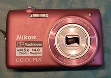 Nikon COOLPIX S4100 Digital Camera 14.0 MP 5X Optical Zoom For Parts Or Repair