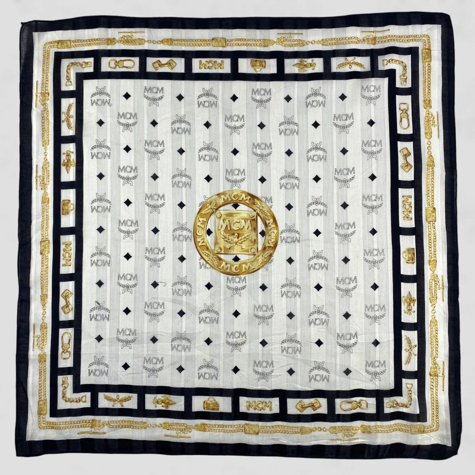 Vintage MCM Handkerchief Neckerchief Bandana Pocket Square