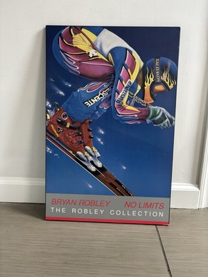 Vintage Salomon Warsteiner Descente ski art poster wood Bryan Robley NO LIMITS