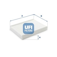 UFI 53.233.00 Innenraumfilter FüR MII Citigo E-CITIGO VW Load UP UP 1.0 1.0CNG