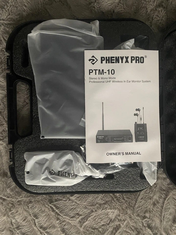 Phenyx Pro PTM-10 Negro Profesional UHF Estéreo Inalámbrico Sistema de Monitor Intrauditivo Foto 3 de 4