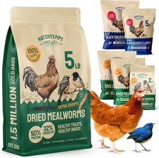 5lb Dried Mealworms - Organic, Non-GMO Treats for Pet Birds  Poultry