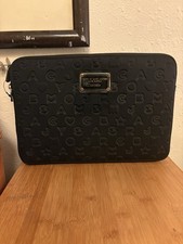 MARC BY MARC JACOBS black Neoprene Laptop Sleeve 12.5 x8.5 Embossed