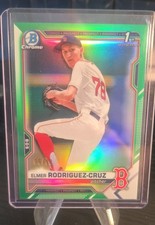 2021 Bowman Draft - Chrome Elmer Rodriguez-Cruz #BDC-37 Green Refractor /99 (RC)
