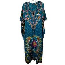N F Mystic Flower Women's Long Drawstring Kaftan Dress