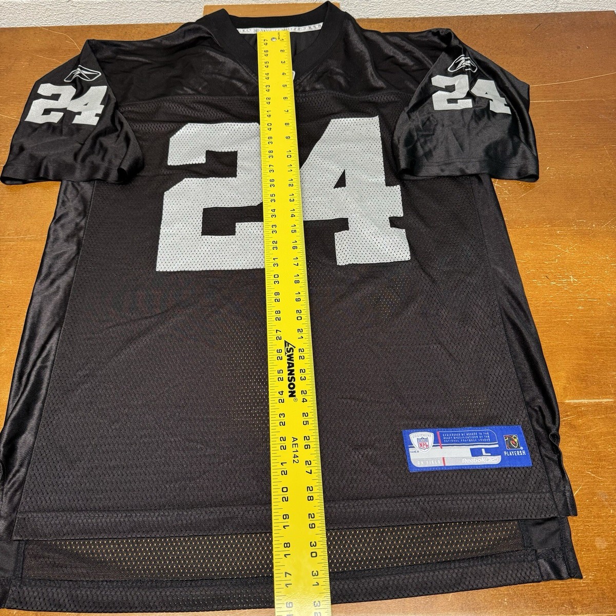 Oakland Raiders Jersey Mens Large Black #24 Huff Reebok NFL