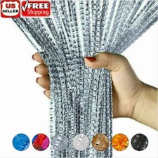 Glitter String Door Curtain Room Divider Fringe Tassel Crystal Window Panel US