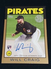 Will Craig 2021 Topps Update 1986 Anniversary Rookie Gold Parallel Auto #22/50