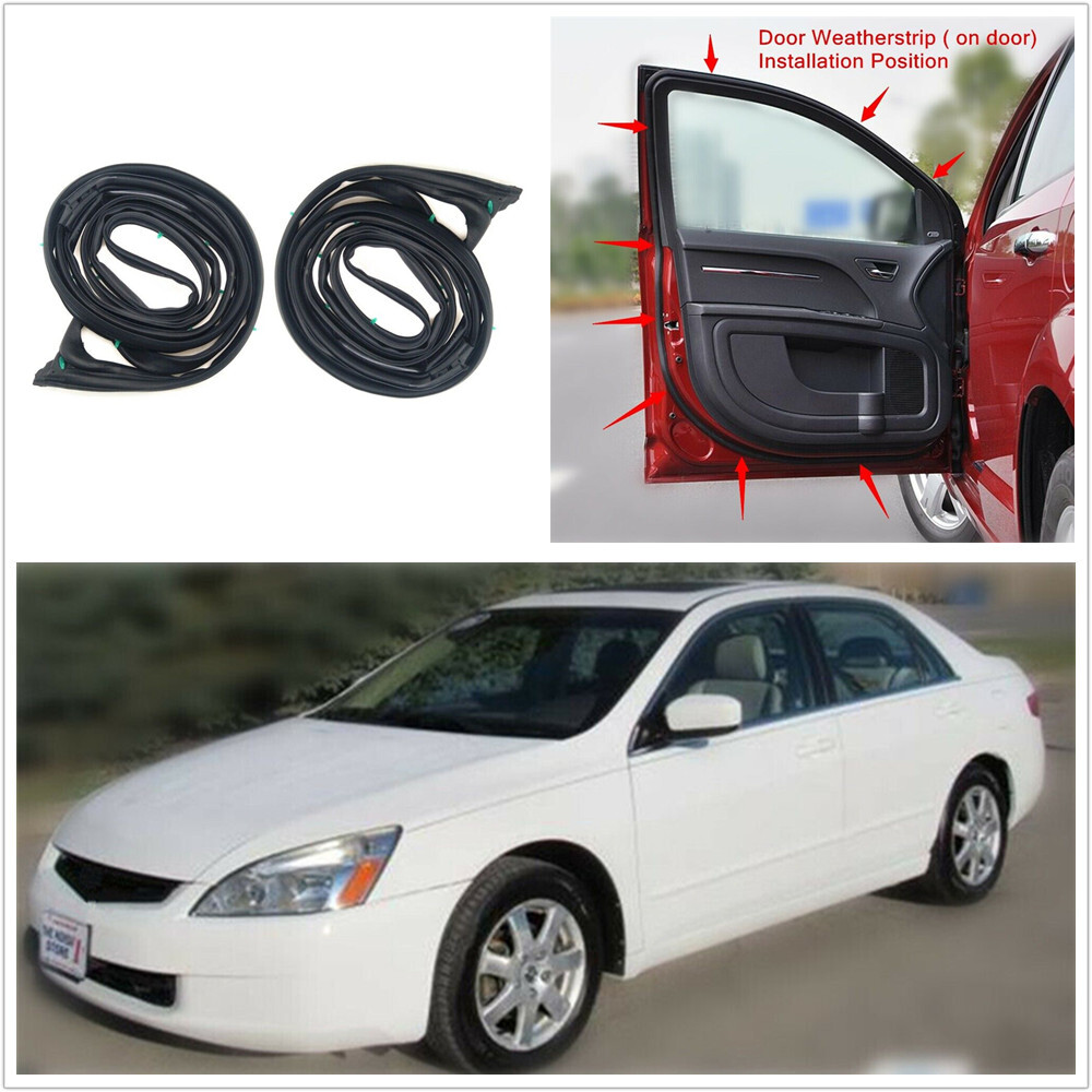 2x Car Door Seal Weatherstrip For Honda Accord 03-07 72825-SDA-A02