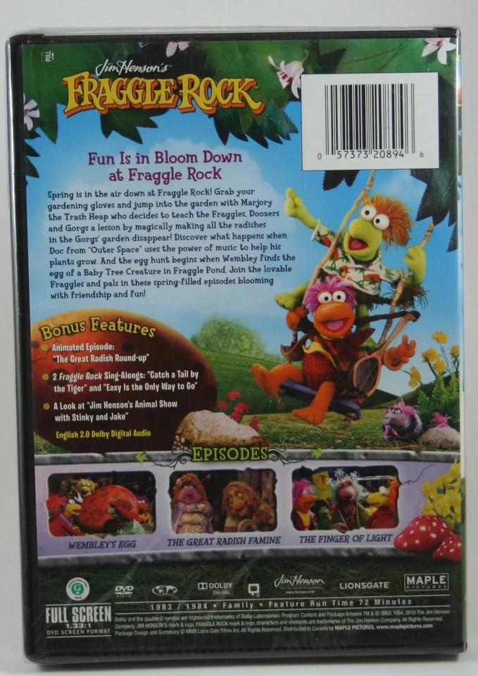 Fraggle Rock Wembley's Egg Surprise DVD Jim Henson Sing Along Kids SEALED NEW - Image 2 of 3