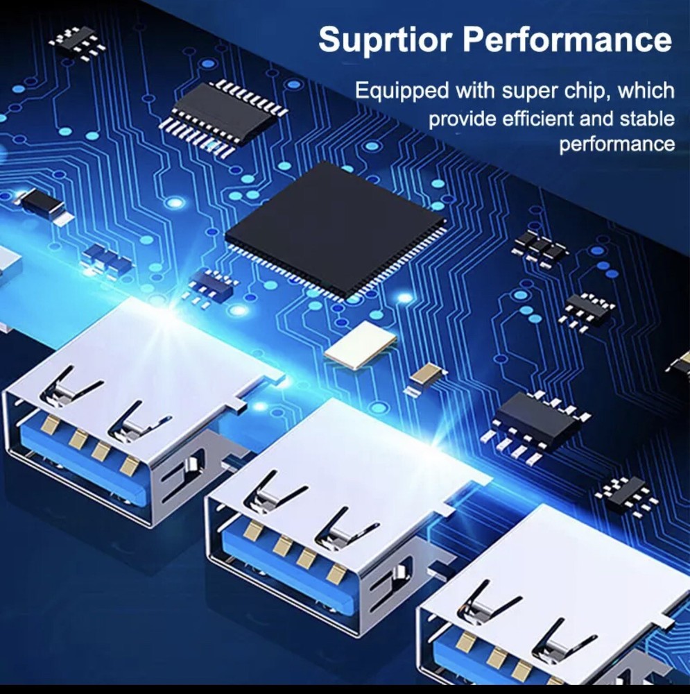 7-Port USB 3.0 Hub with Fast Data Transfer