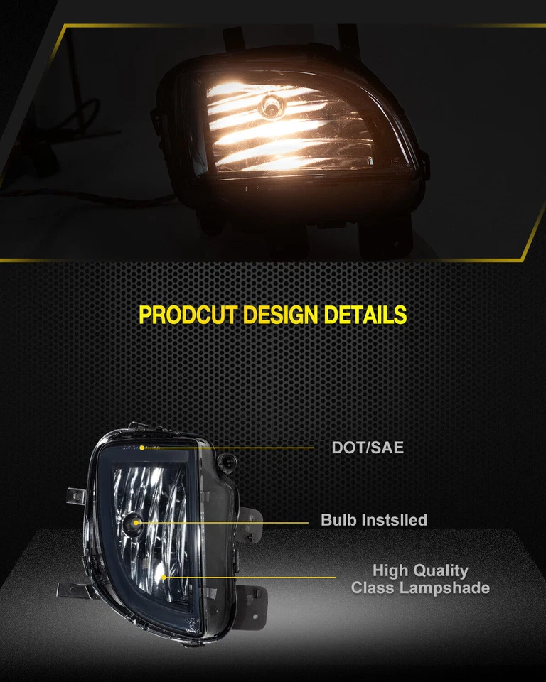 Par de luces antiniebla para parachoques VW Volkswagen GTI MK6 11-15 Jetta GLI 2010-2014 Foto 3 de 4