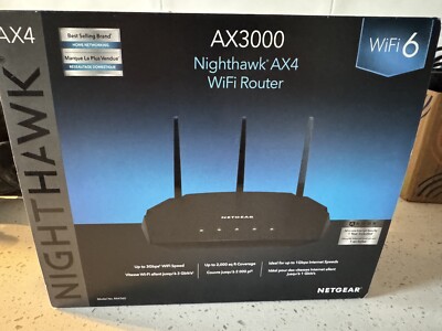 Netgear Nighthawk (AX3000) AX4 Dual-Band WiFi 6 Router (RAX36S-100PAS)