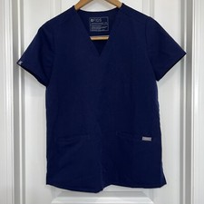 Figs Casma Three-Pocket Technical Collection Scrub Top Navy Blue XS FW1100