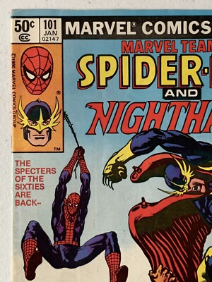 VINTAGE MARVEL TEAM-UP SPIDER-MAN AND NIGHTHAWK! #101 JAN,1980 OLD