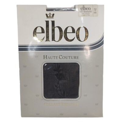 Elbeo Strumpfhose Menuett Gr. 2 / II 42 Art. 016 schwarz Blumenmuster NEU & OVP