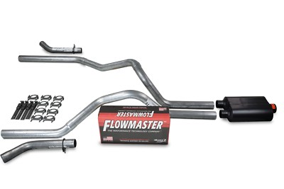 Chevy GMC 1500 88-95 2.5'' Dual Exhaust Kits Flowmaster Super 40 Corner Exit