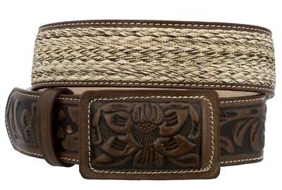 Western Wear Cowboy Belt Tooled Leather 