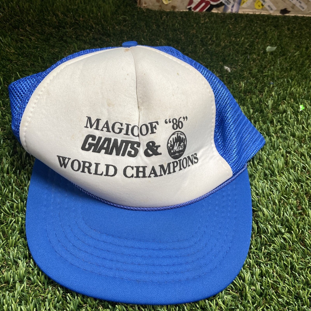 記念グッズ SLIVER970 201g CLUP CHAMPIONS CUP 1986 New York Vintage Magic Of “86” Giants & Mets Champion Hat | eBay