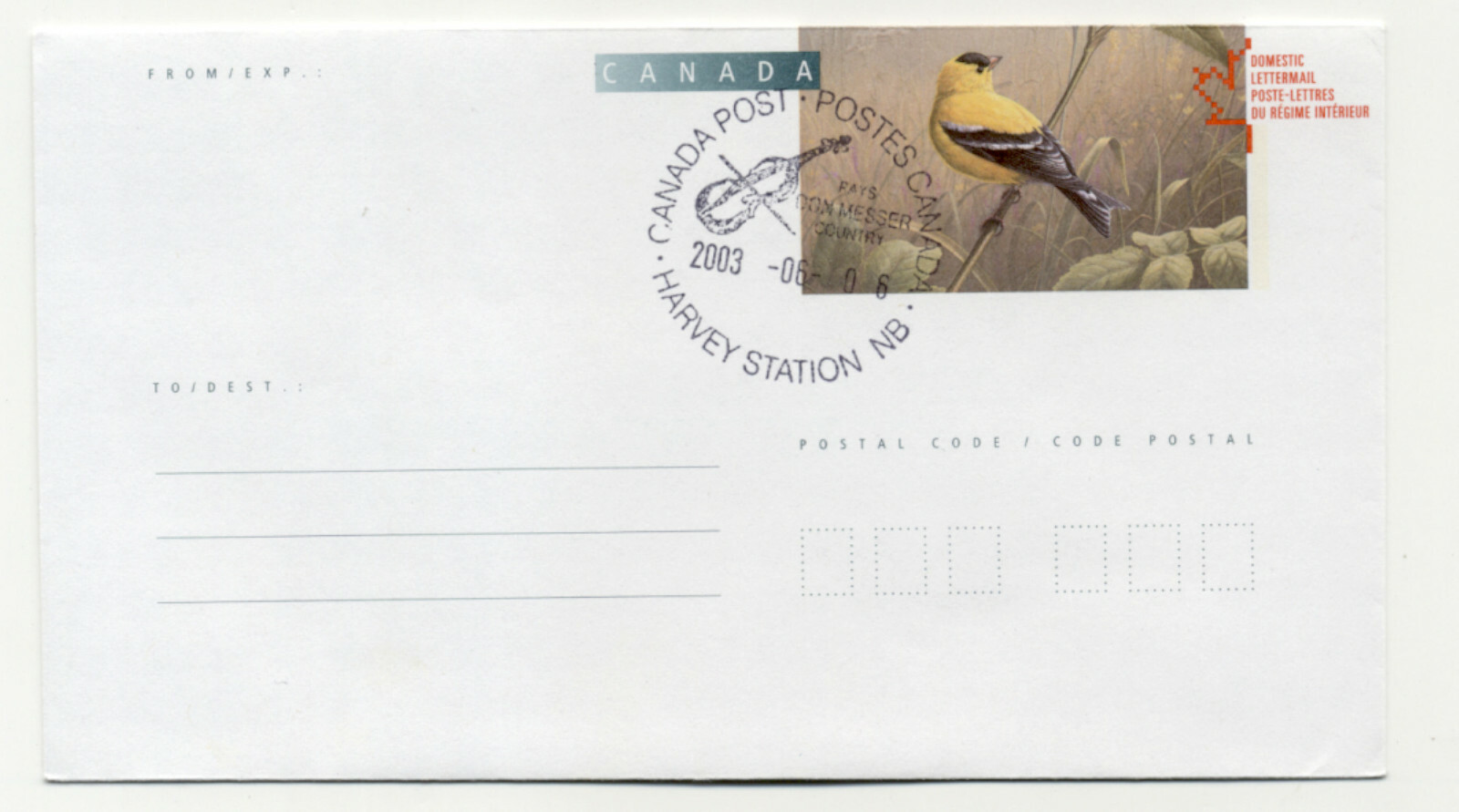 Harvey Station New Brunswick Pictorial Postmark Cover Canada eBay