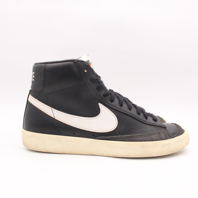 Nike Blazer Mid 77 Men's Size 10 BQ6806-002 Black Leather Casual Shoes Sneakers