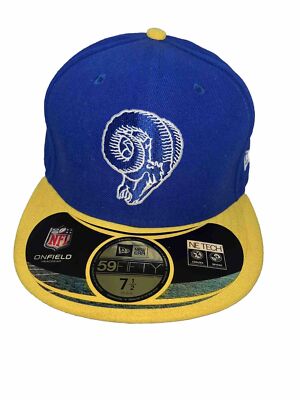Rams On Field New Era 59Fifty Size 1/2 Cap Blue Yellow Dad