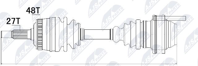 NPW-ME-019 NTY Drive Shaft for MERCEDES-BENZ