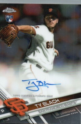 2017 Topps Chrome #RA-TBL Ty Blach Rookie Autographs