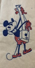 Vintage Antique 1950  s Mickey Mouse Walt Disney Cartoon Iron On Transfer